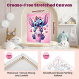 KOJEFCV 4 Pack Cartoon Paint by Numbers for Kids with Framed Canvas-with Wooden Easel, Paint by Number for Kids Ages 4-8-12, DIY Easy Acrylic Oil Painting Kits for Home Wall Decor (8X8inch) KOJEFCV