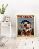 YEEIFFD DIY 5D Diamond Art Painting Kits Dogs and Baseball for Home Decoration and Room Wall Decor 12 x 16 inch YEEIFFD