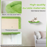 iSawSee Cat Wall Shelves-Cat Wall Furniture 5 in 1 Stable & Safe, Wooden Climbing with Natural Sisal Scratching Post, with Scratching Post, Bridge and Bed,cat Scratching Board iSawSee