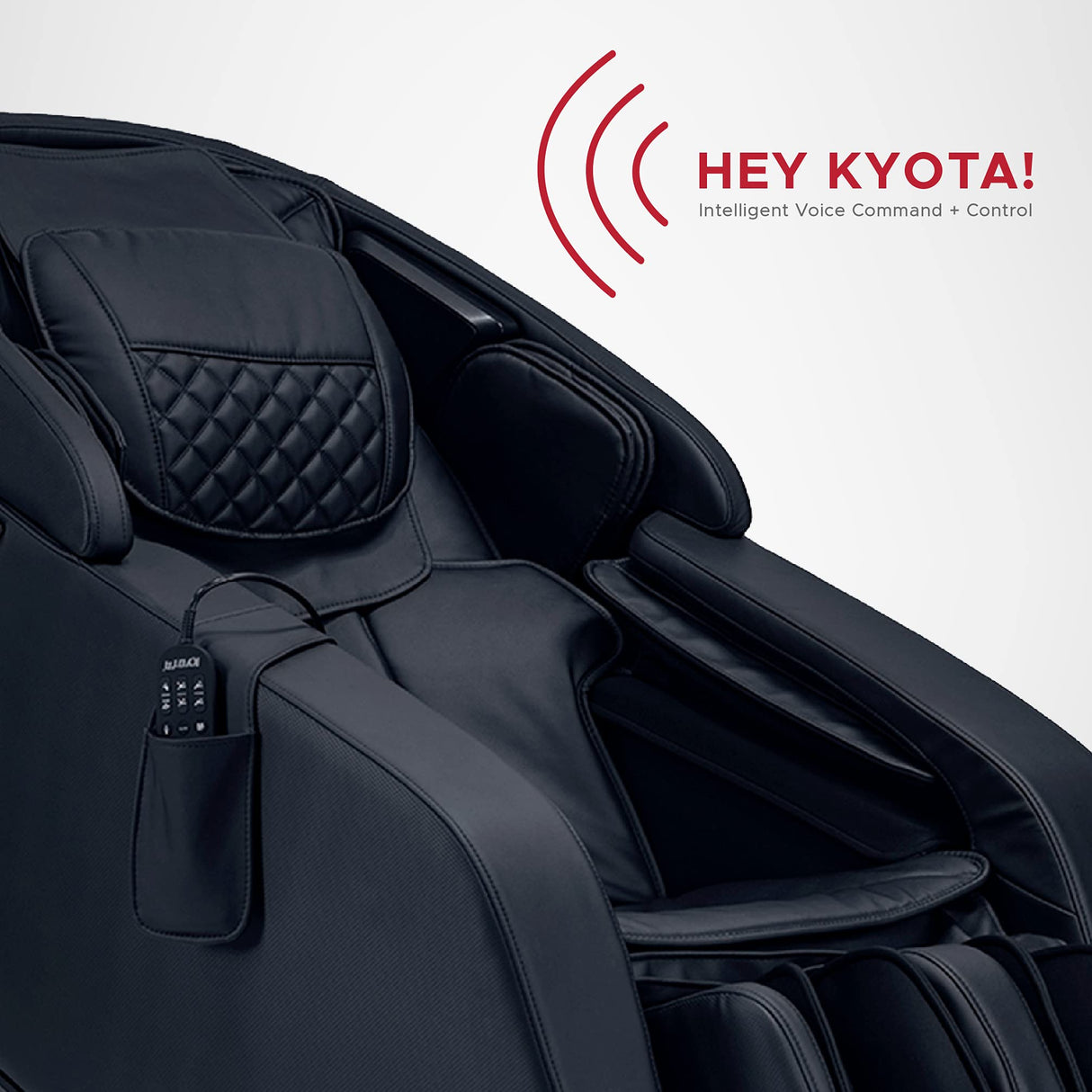 Kyota M380 Genki Massage Chair, Black, Modern Style, Zero-Gravity Recliner, Shiatsu Massage, Voice Controlled, Chromotherapy Lights, 50 x 30 x 40 inches, 200 lbs Weight Capacity Kyota
