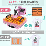 Slendor 5 in 1 Heat Press Machine 12x15 Inch T-Shirt Pressing Machine 360° Swing Away Sublimation Heat Press Digital Heat Transfer with 11OZ Tumbler Press, Multifunction Combo for Hat Cap Mug Plate Slendor