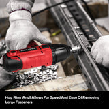 Eastvolt 800W Electric Impact Wrench, Heavy Duty 7.5 Amp Corded Max Torque 450 Ft-lbs 3400 RPM, 1/2 Inch with Hog Ring Anvil Eastvolt