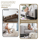 12 Pcs Under Couch Blocker for Bed Adjustable Furniture Plastic Under Bed Blocker with 30 Ties Black Couch Barriers for Dogs Pets Cats (Style 1) Aifong