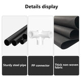 JIUYOTREE 7-Tier Shoe Storage Organizer with Dustproof Cover - Closet Cabinet Shelf Holds up to 28 Pairs - for Doorway, Corridor, Balcony, Living Room - Black JIUYOTREE