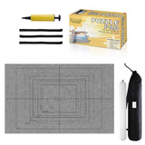 Jigsaw Puzzle Mat Roll Up - 3000 Pieces Large Gray Puzzles Saver Board for Adults Kids, Storage and Transport Keeper Saver Accessories Table Portable Holder Organizer Board Pad Gifts (Gray) Genovega