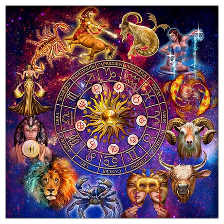 5D DIY Full Drill Constellation Diamond Art Aquarius Cross Stitch Zodiac Signs Embroidery Mosaic Kit Home Decor Wall Art Gifts Twelve 11.8x11.8 30x30 cm Better Selection