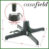Casafield 360-Degree Rotating Christmas Tree Stand - Adjustable Revolving Base for Up to 7.5 FT Artificial Tree with 3 Built-in Electrical Outlets, Green Casafield