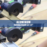 ZEITE 3" Cordless Cut Off Tool, 20V 2.0Ah Mini Cutter, Max Cutting Depth 1/2", 19500RPM Cutting Tool with 3 Cutting Discs 1 Flap Disc for Rust Removal, Battery and Charger Supplied Zeite