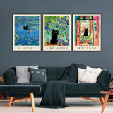 3 Pack Cat Diamond Art Kits for Adults Beginner,DIY Modern Diamond Painting 5D Round Full Drill Diamond Dots Gem Art Crafts with Tools,Funny Crafts for Home Wall Decor&Gift-12x16in KICHANG