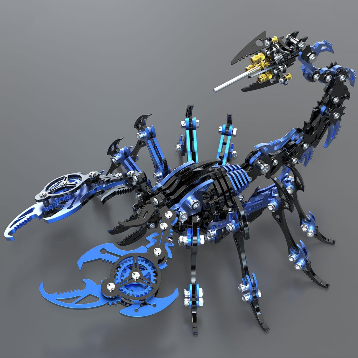 Scorpion 3D Metal Puzzles Kits for Adults Teens – 454 Pcs – Mechanical Assembly Models – 4 Hours to Build – Ideal for Gifts and Decorations (Blue and Black) Metalkitor