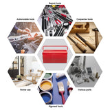 TCE ANTBC-128U-1 Torin 18" Metal Tool Box, Portable Steel Tool Cabinet with 5 Cantilever Tool Trays, Red TCE