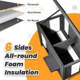 Ciokea Outdoor Cat House Weatherproof, Feral Cat House with Insulated All-Round Foam Wooden Cat Condos for Winter Outside, PVC Door Flaps(Black) Ciokea