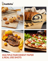 Katbite 200Pcs 9x13 inch Heavy Duty Unbleached Parchment Paper, Parchment Paper Sheets for Baking Cookies, Cooking, Frying, Air Fryer, Grilling Rack, Oven(9x13 Inch) katbite