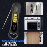 Meat Thermometer Digital, Instant Read Meat Thermometer for Grill and Cooking, with Bottle Opener, Backlight & Calibration Food Thermometer, Kitchen Gadgets for BBQ, Turkey, Candy, Liquids Biison