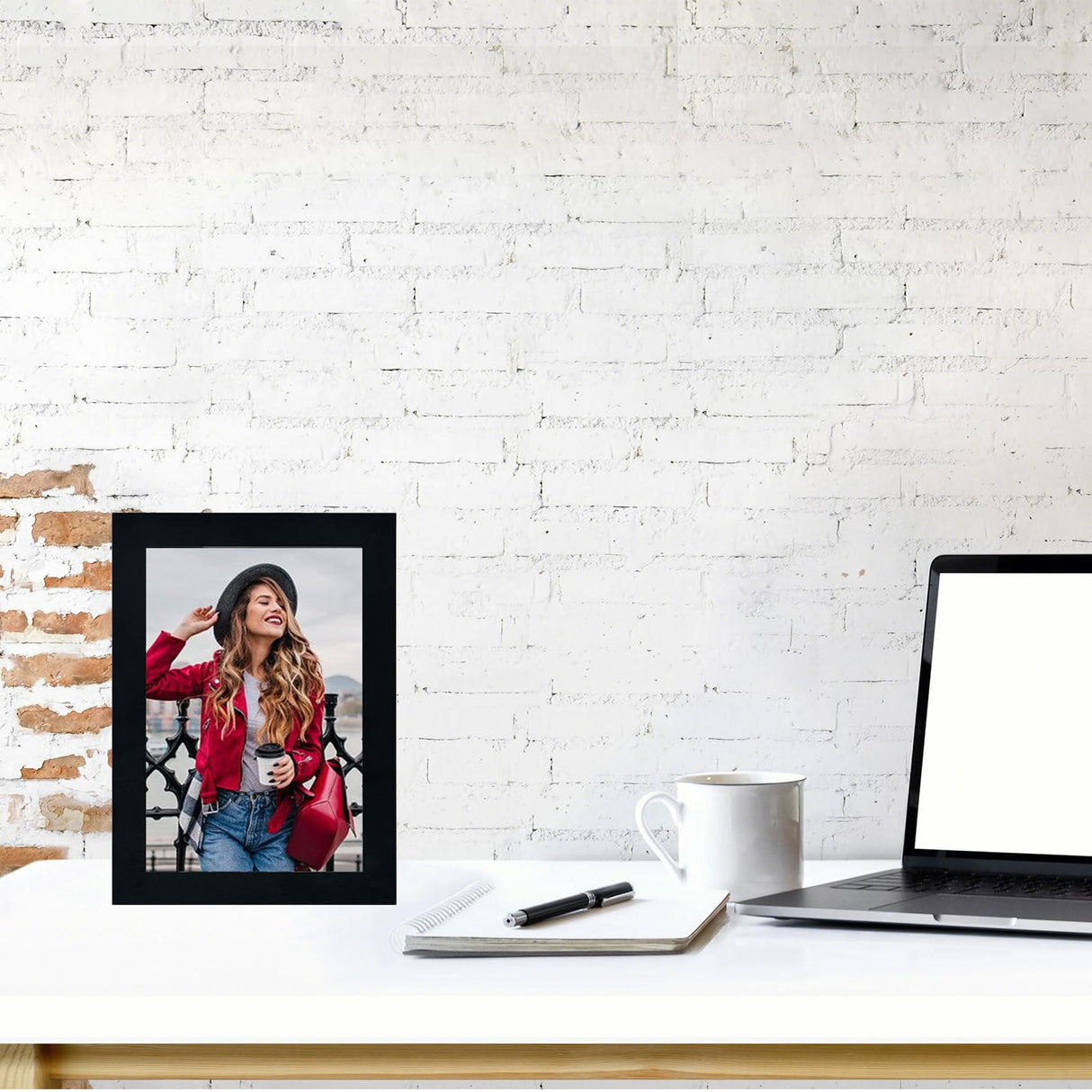 4x6 Picture Frame Set of 12, Wood Photo Frame for 4x6 Pictures, Tabletop or Wall Mount Display Picture Frames for Prints, Photos, Paintings, Landscape and Kids Artwork (Black) HappyHapi