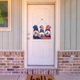 Jetec 4th of July Independence Day Decorations American Patriotic Rustic Wooden Plaque with Rope, Wood American Flag for Front Door Porch Wall Window(Gnome Style) Jetec