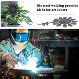 Therwen Welding Kits Flower Welding Coupons 16 Gauge Tig DIY Stainless Steel Welding Practice Kit Metal with Mig, Tig, Gas, Arc, Stick (Cute,1 Set) Therwen