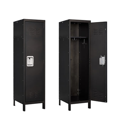 Yizosh Metal Locker with 1 Lockable Doors, Industrial Steel Storage Lockers for Employees - 55.1" Locker Storage Cabinets for School, Gym, Home, Office, Garage