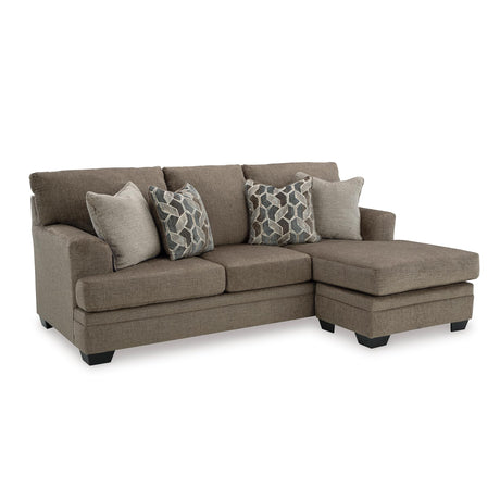 Signature Design by Ashley Stonemeade Casual Right-Arm Facing Sofa Chaise with 4 Toss Pillows, Dark Brown Signature Design by Ashley