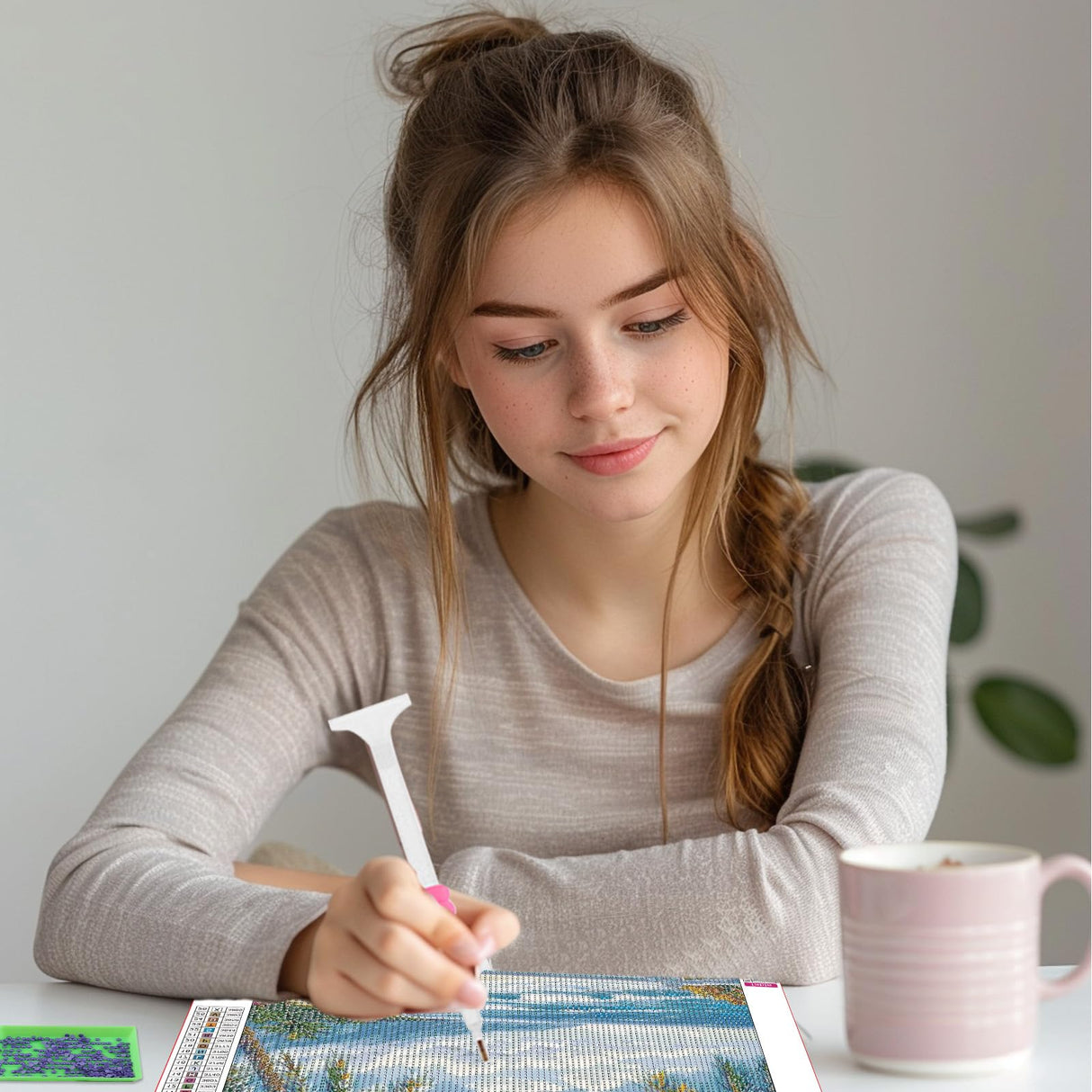 SENQAO Beach Diamond Painting Kits for Adults, Coconut Tree Diamond Art Paintings Kit for Beginners, 5D Full Drill Diamand Art Kits, Gem Art Crafts for Adults Wall Decor 12x16in(Vacation Beach Chair) SENQAO