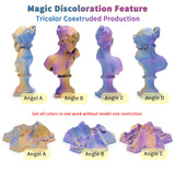 ZIRO PLA Filament 1.75mm, Matte Multicolors 3D Printer Filament, Color Change with Angle, Tri-Colors 3-in-1 Chrome, Dimensional Accuracy +/-0.03mm, Fit Most FDM 3D Printers,1KG Spool, Purple Sunset ZIRO