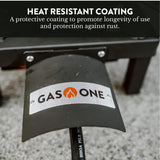GasOne High Pressure Single Propane Burner - Outdoor Cooking with Heat Shield and Guard – Propane Burner Head for Camping, Tailgating, Seafood Boil, Home Brewing - Patent Pending Gas One