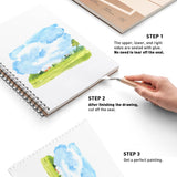 HIMI Mix Media Paper Pad 9X12''(180g/m²) 40 Sheets Mix Paper Pad, Side Wire Bound, Fine Texture, in Gouache Acrylic Art Pad for Sketching, Ink Sketch Book, Art Supplies Drawing Pad Gift (Pink) HIMI