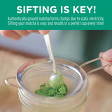 Jade Leaf Matcha Modern Starter Set - Includes: Electric Matcha Whisk + Milk Frother, Stainless Steel Spoon, Stainless Steel Sifter, and Printed Handbook Jade Leaf Matcha