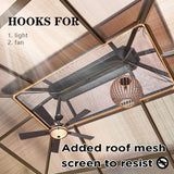 YOLENY 10'x13' Hardtop Gazebo, Outdoor Polycarbonate Double Roof Canopy, Aluminum Frame Permanent Pavilion with Curtains and Netting, Sunshade for Garden, Patio, Lawns YOLENY