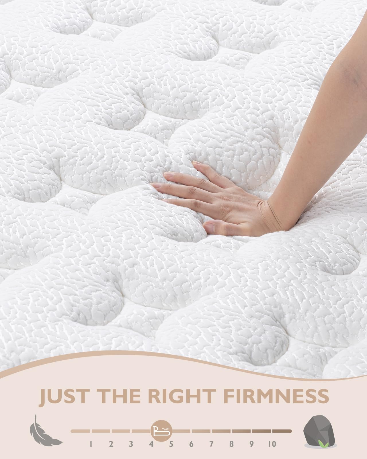 BedStory Full Mattress - 14 Inch Hybrid Mattress in a Box - Individually Wrapped Coils for Pressure Relief and Motion Isolation