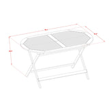 East West Furniture DICM52CANA Diboll 5 Piece Patio Dining Set includes an Oval Outdoor Acacia Wood Table and 2 Folding Arm 2 Side Chairs, 36x60 Inch, Natural Oil East West Furniture