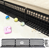12 Pcs Under Couch Blocker for Bed Adjustable Furniture Plastic Under Bed Blocker with 30 Ties Black Couch Barriers for Dogs Pets Cats (Style 1) Aifong