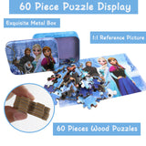 Princess Puzzles for Kids Ages 4-8 60 Pieces Puzzles for Kids Ages 3-5 Princess Puzzle for Girls and Boys Toys Jigsaw Puzzles in a Metal Box Educational Puzzles (Princess 0679) doovide