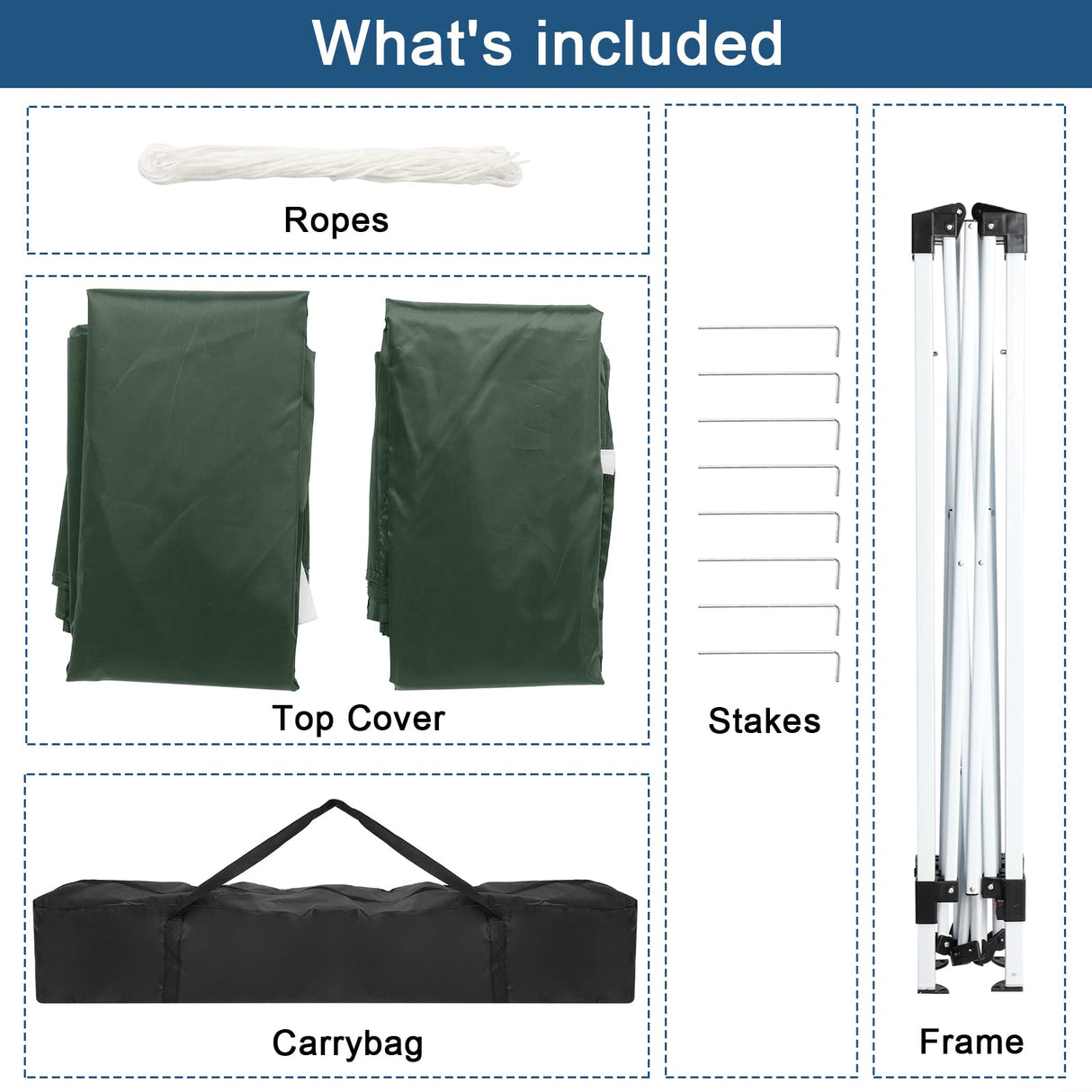 Outvita 6.5x6.5ft Pop Up Canopy Tent, Outdoor Instant Shelter Folding Canopy with 4 Side Walls and Carry Bag for Commercial Events, Party, Backyard BBQ, Camping Green Outvita