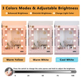 Wodeer Vanity Desk with Lighted Mirror & Power Strip,Makeup Vanity Table with RGB LED Lights & Chair,White Dressing Table Set with 7 Drawers & 2 Cabinet for Girls Women Bedroom & Dressing Room,Pink Wodeer