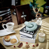 baqor 2-Link Wood Knot Decor - for Coffee Table Bookshelf Boho Celtic Home Entryway Living Room Office Rustic Farmhouse Decorative Object Wooden Knot Chain Link Accents Modern Sculpture baqor