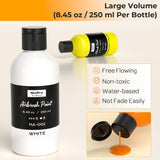 Nicpro 24 Colors Airbrush Paint (8.45 oz, 250 ml) with 1 Thinner, Large Bulk Ready to Spray Airbrush Paint Set, Opaque Water-Based Acrylic Air brush Paints for Model, Metal, Plastic, Wood, Canvas Nicpro