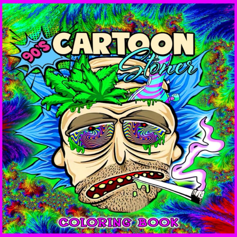 Stoner Coloring Book: Psychedelic Coloring Pages With Many Characters For Adults For Relaxation (Norwegian Bokmal Edition) WoodArtSupply