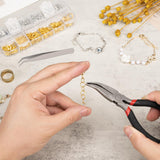 Amrules 1200 Pcs Jump Rings for Jewelry Making Supplies, Necklace Repair Kit with Open/Close Tools, Pliers, Tweezers, Lobster Clasps, Jewelry Jump Rings for Crafts and Key Chains (Silver and Gold) Amrules