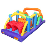 BESTPARTY Inflatable Obstacle Course Bounce House Castle with Large Slides Bounce Area and Obstacles Inflatable Bouncer House Jumper with Blower BESTPARTY