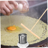 OFFSCH Stainless Steel Oil Brush for Pancakes Pancake Grease Brush Crepe Spreader Multipurpose Kitchen Tool OFFSCH