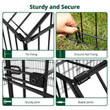 PawGiant Chicken Coop Chicken Run Pen for Yard with Cover 130"×40"×40" Outdoor Metal Portable Chicken Tractor Cage Enclosure Crate Outside for Small Animals Duck Rabbit Hen PawGiant
