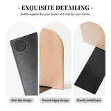 HOYYU Rustic Daisy Wooden Bookends Decorative Shabby Sunflower Book Ends for Shelves Heavy Books Holder Organizer Non-Slip Desk Book End for Kids Room Office School Kitchen Home Desktop Decor 1 Pairs HOYYU