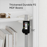 Furniwell 72" White 5-Shelf Tall Bookcase with Modern Design and Large Storage Capacity Furniwell