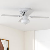 Litex CC42WW4L Celeste Collection 42-Inch Ceiling Fan with Five Reversible White/Whitewash Blades and Single Light kit with White Opal Glass Litex