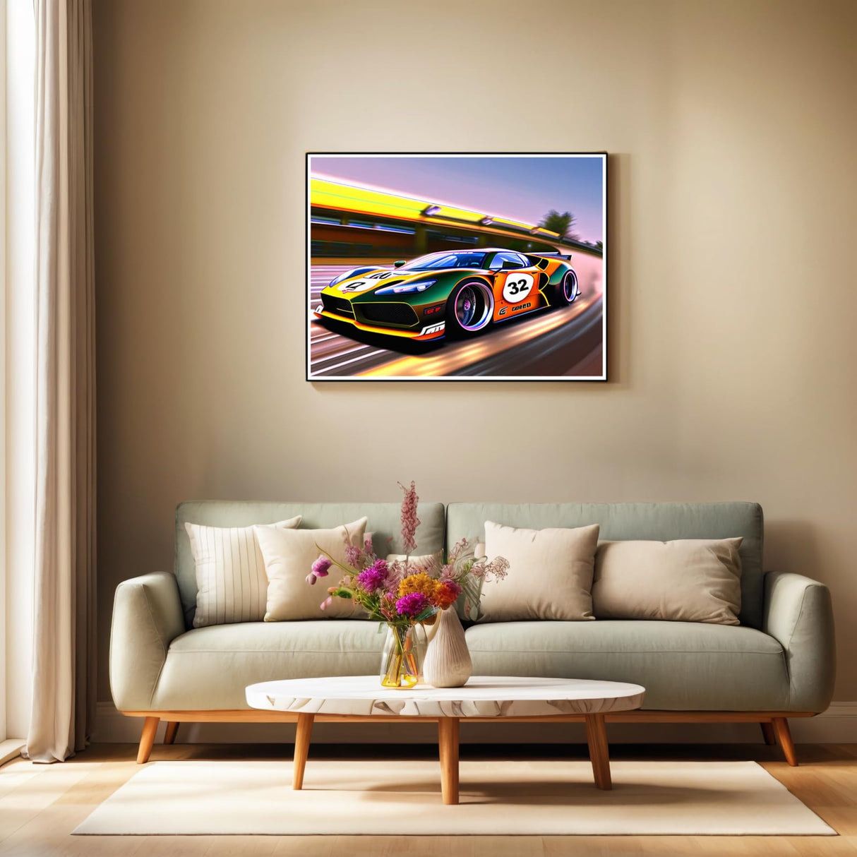 NUFTVI Diamond Painting Kits Racing Car, Full Drill Diamond Art Kits for Adult, Home Wall Decoration 12x16 inches NUFTVI