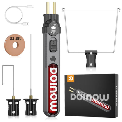 Portable Cordless Hot Wire Foam Cutter Pen, Styrofoam Cutter Upgraded 6 in 1, LED Light, 32.8ft Replacement Hot Wire, USB-C Charging, Foam Cutter Tool for Small Project, Styrofoam Carving, Crafting