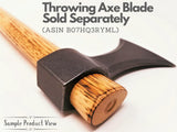 Throwing Tomahawk Handle - Fire Hardened & Lacquered - 19 inch A Grade American Hickory Wood Thrower Supply