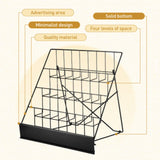 4-Tier Tabletop Book Display Rack, Magazine and CD Holder, 16.14 x 17.95 x 17.24 inches HBUYGF