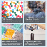 FHBUBPUP Dog Diamond Painting Kits for Adults, Angel Diamond Art Kits for Beginners, 5D DIY Full Drill Round Diamond Dot Gem Art, Craft Gift Suitable for Home Wall Decoration 12×12Inch FHBUBPUP